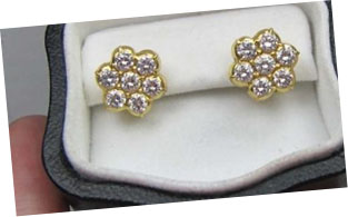 Art deco orecchini con diamanti
